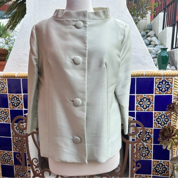 Vintage ‘60s Russells Jackie O’s Style Mock Neck Lined Jacket Size M Flaws - Picture 10 of 11